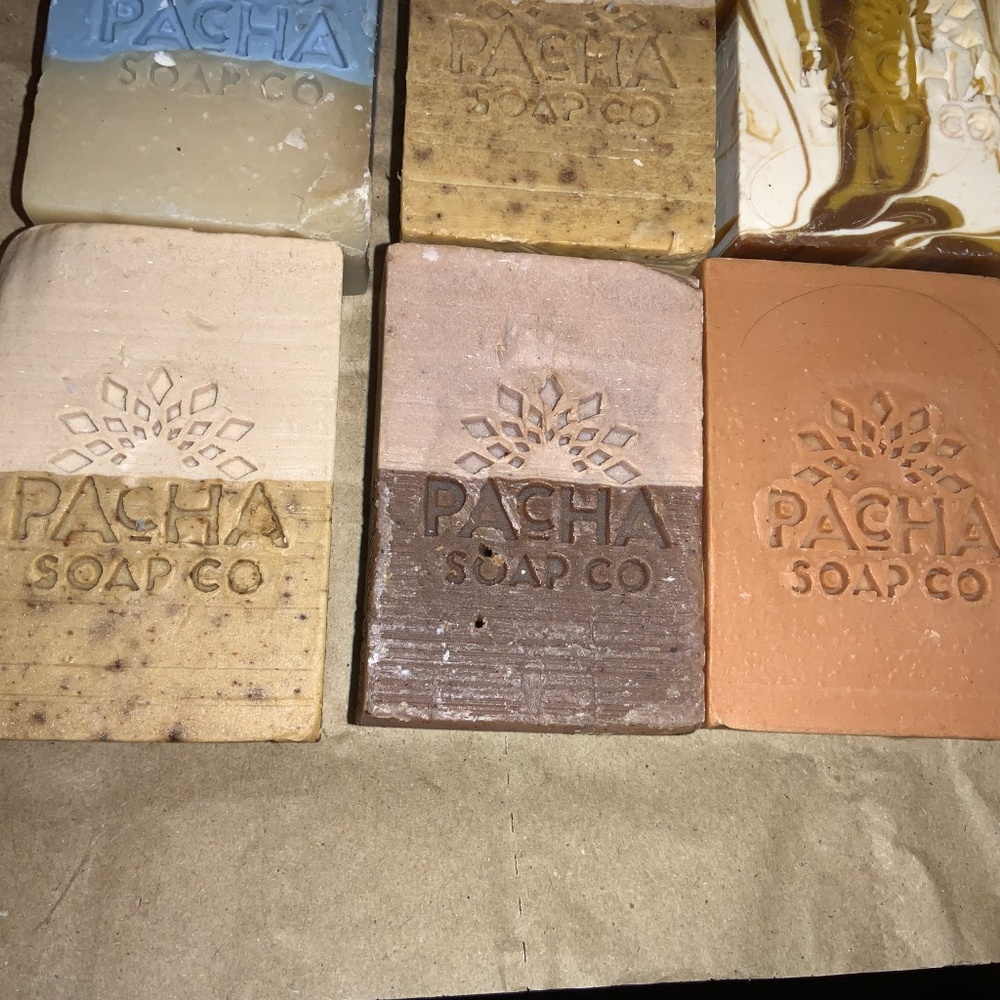 9 bars soap Pacha Soap Co. hand crafted scented made in US New earth tones - Picture 4 of 4